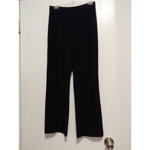 Chico's (1 Short) Travelers Pants Black Slinky Knit Pull On Straight Leg Medium